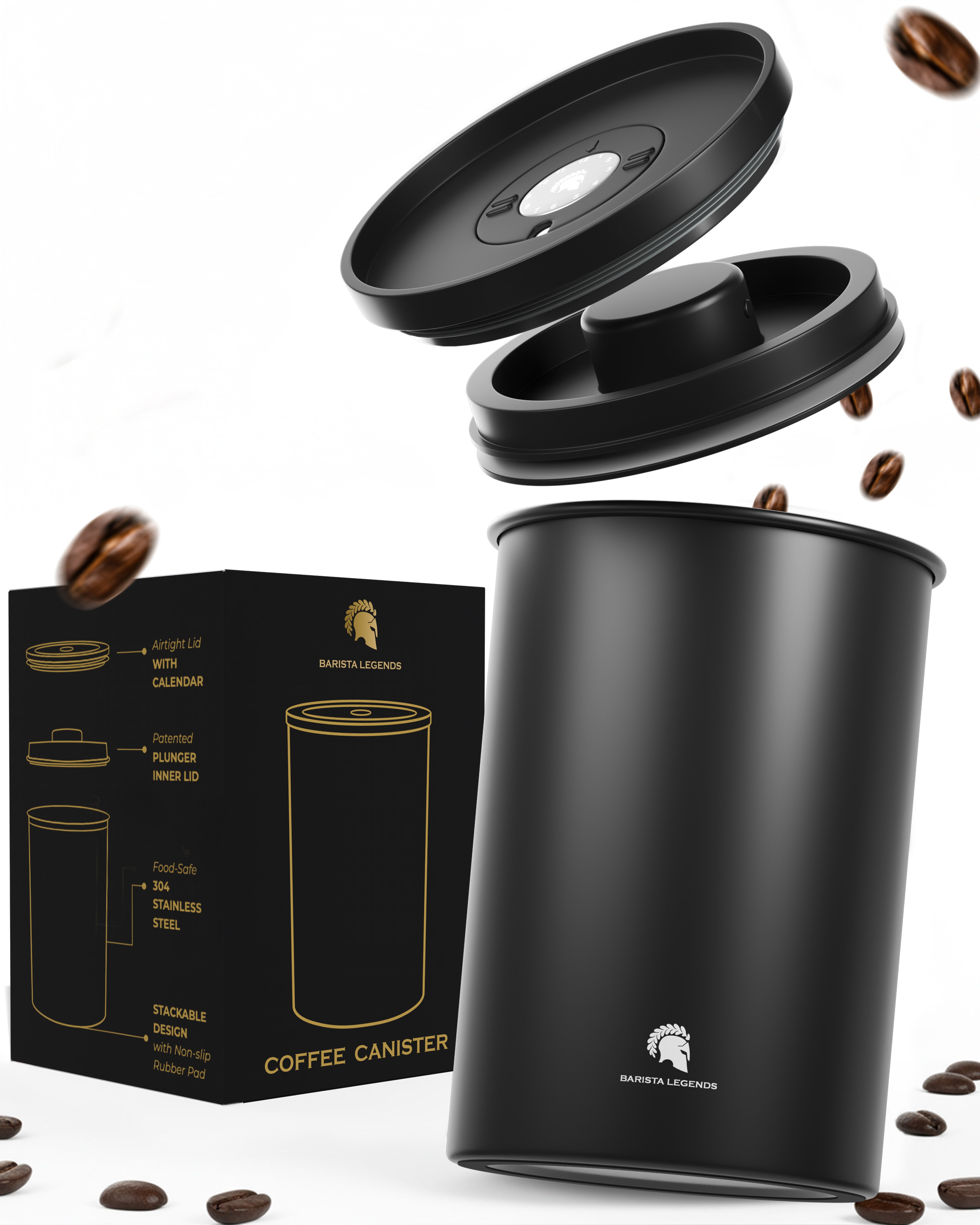 kaffee aufbewahrung luftdicht Barista Legends® Kaffeedose Luftdicht 1KG Bohnen