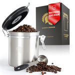 Barista Legends® Kaffeedose Silber – Aromadichte Aufbewahrung für Kaffee