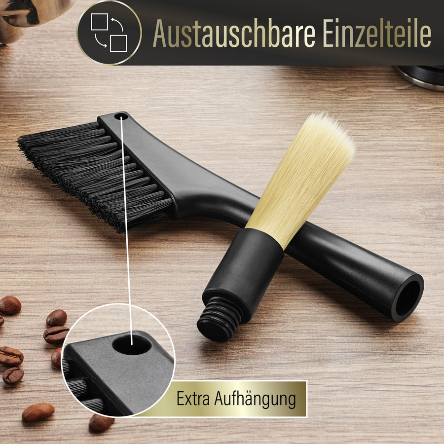 Die Bürste kommt in die Ecken