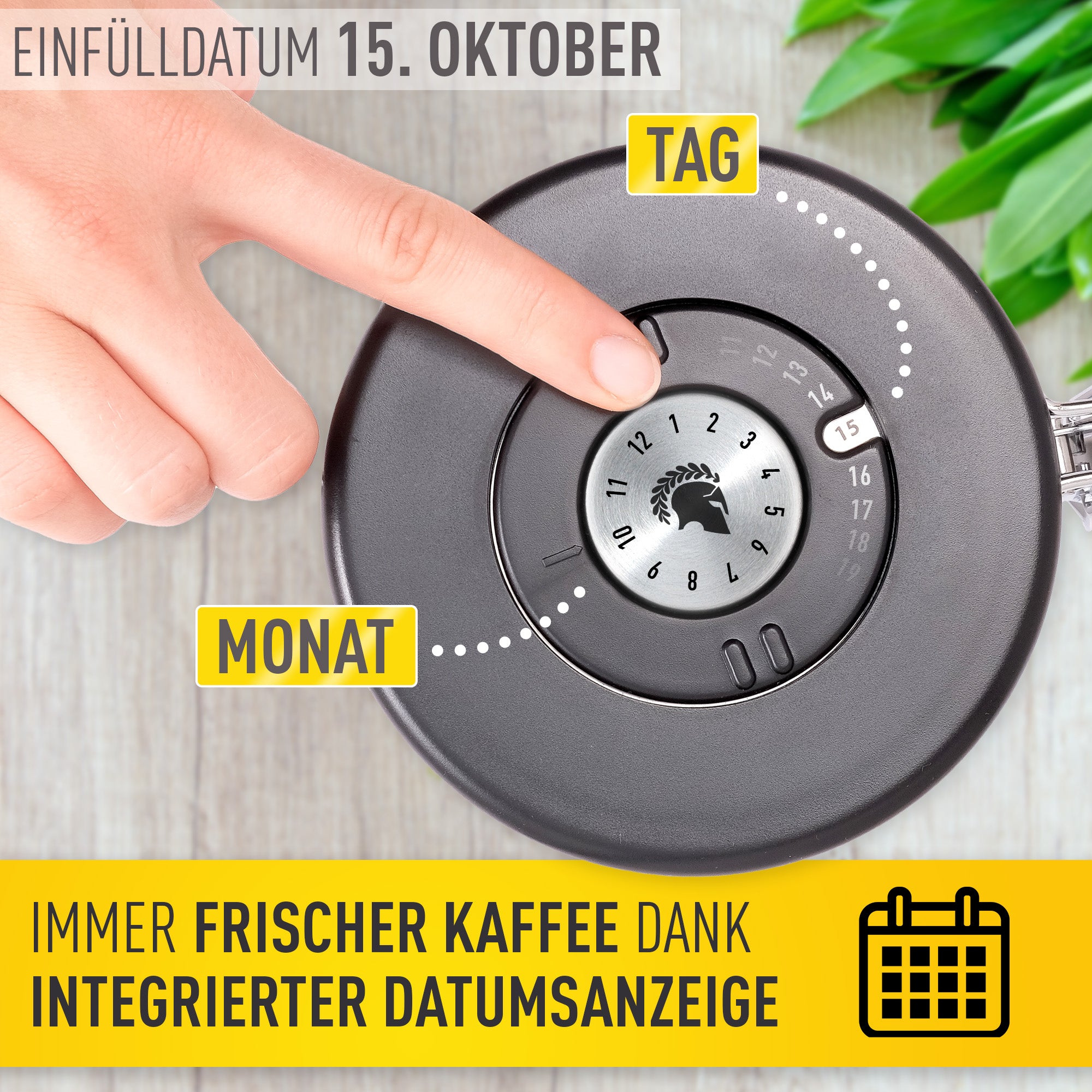 kaffeepulver aufbewahrung Barista Legends® Kaffeedose Silber – Aromadichte Aufbewahrung für Kaff
