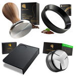 Perfekt Shot Set – Tamper, Distributor Tool, Dosierring & Tampermatte | Profi Espresso Zubehör für Siebträger | Optimale Extraktion & Perfekter Espresso
