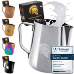 Milchkännchen Set Edelstahl 350 & 600 ml – Milchkanne für Latte Art | Barista Legends