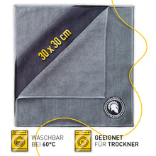 Barista Legends Barista Lappen [4er Set Grau Schwarz] 30x30 cm für Siebträgermaschine extra saugstarkes Mikrofasertuch zur Reinigung von Dampflanze, Siebträger & Espresso Maschine