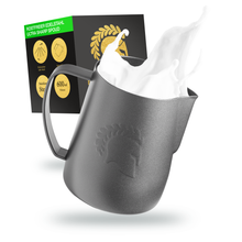 Barista Legends® ARES Championship Milchkännchen Schwarz Edelstahl 600 ml