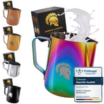 Milchkännchen Edelstahl 600 ml Bunt – Milchkanne für Latte Art | Barista Legends