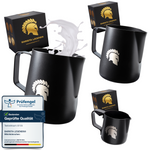 Milchkännchen Set Edelstahl 100, 350 & 600 ml Schwarz – Milchkanne | Barista Legends