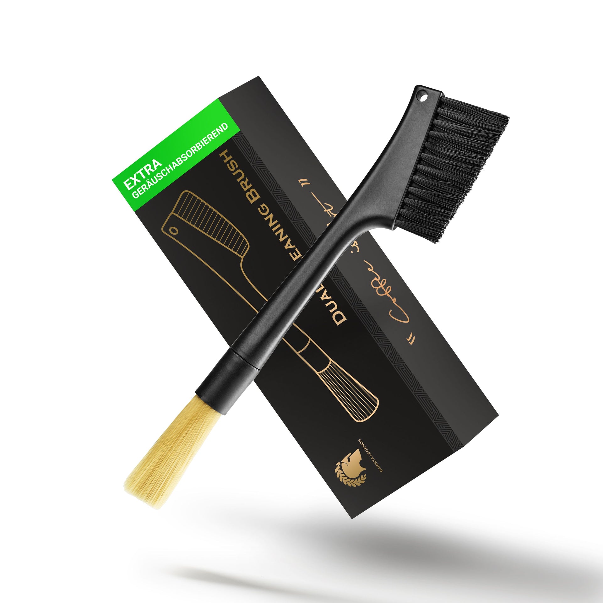 Barista Legends® Doppelbürste für Espressomaschinen – 2-in-1 Reinigungswerkzeug